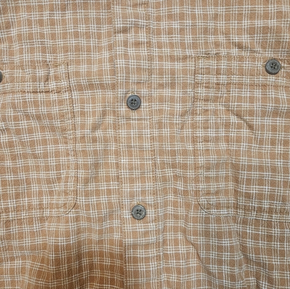 Patagonia Men’s XL Hemp Organic Cotton Plaid Button Shirt Rust Orange - Picture 2 of 8